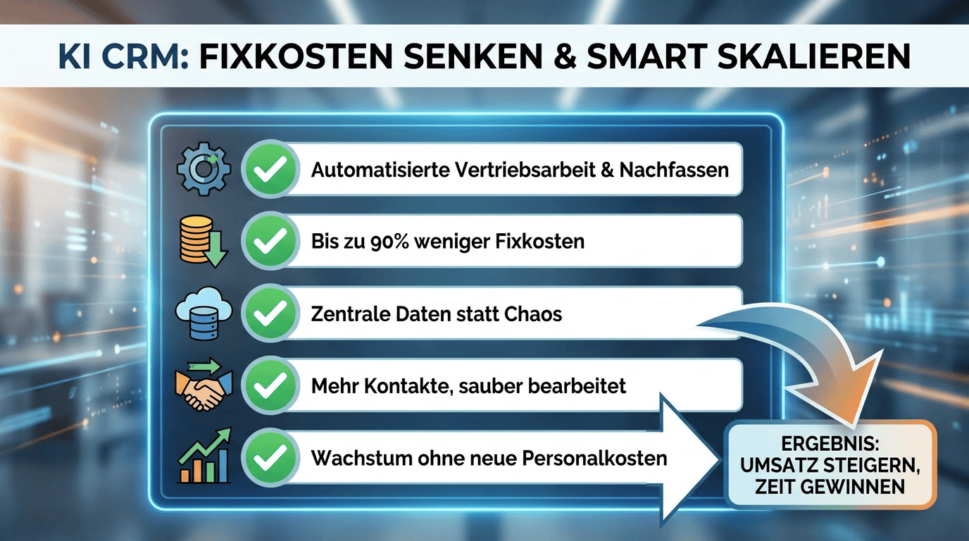 KI CRM für kleine Unternehmen Kosten senken